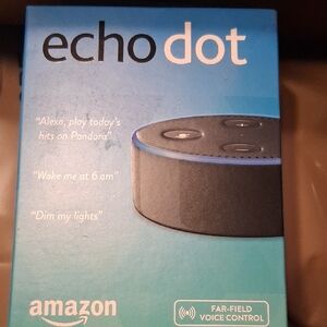Amazon Echo Dot with Blue and Black Design